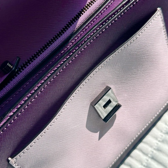 NWOT Botkier Leather Crossbody Cobble Hill Lilac combo. - Picture 5 of 9